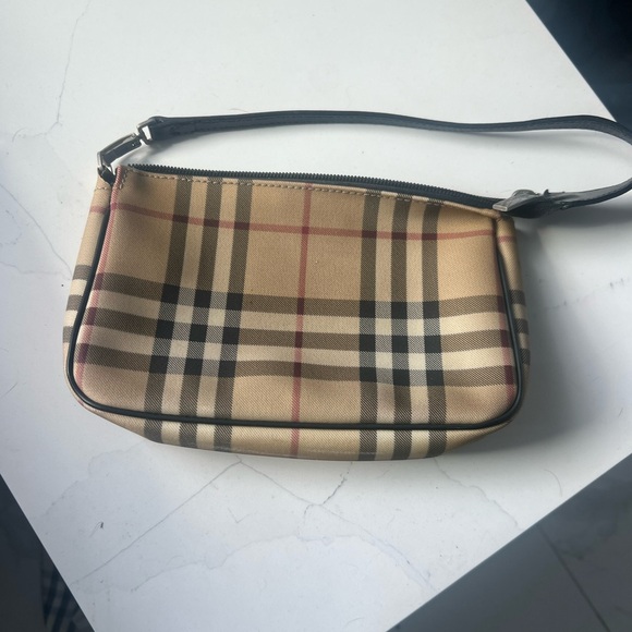 Burberry Beige and Black Check Shoulder Bag - Picture 1 of 5